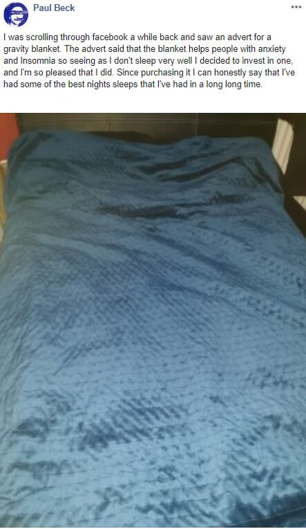 Review of the gravity weighted blanket - Paul Beck