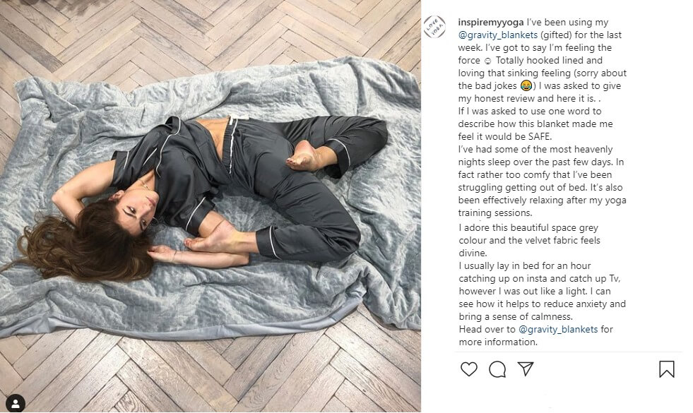 Review of the gravity weighted blanket - inspiremyyoga