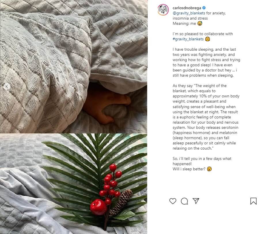 Review of the gravity weighted blanket - carlosdnobrega
