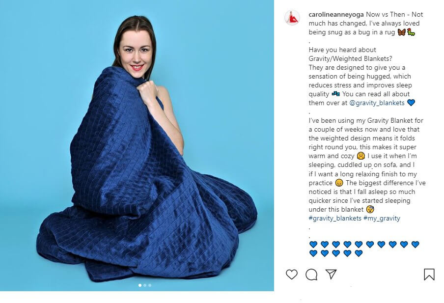 Review of the gravity weighted blanket - Caroline Anne Yoga