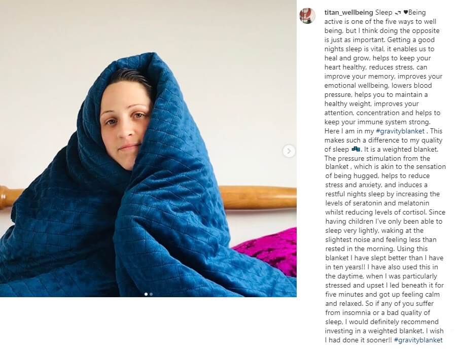 Review of the gravity weighted blanket - Titan Wellbeing