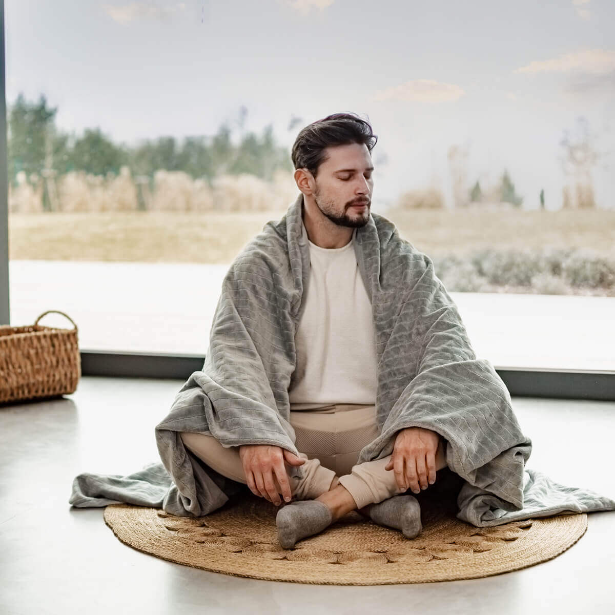 Balance® Weighted Blanket Grey Summer