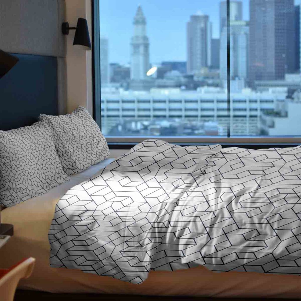 Cover Black shapes Weighted Blankets Gravityblankets UK